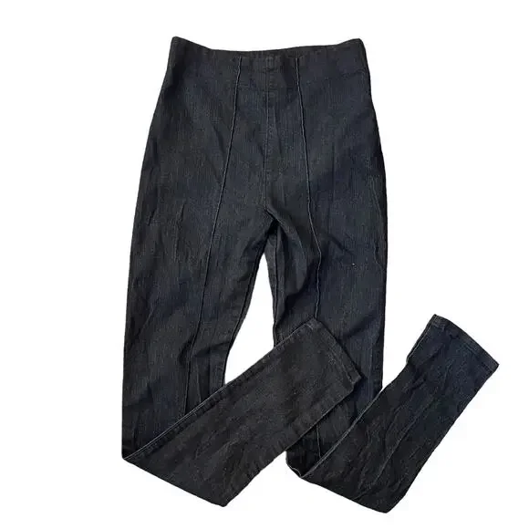 Prairie Underground High Rise Cigarette Leggings Pants Black Denim Women's Small - Picture 2 of 7